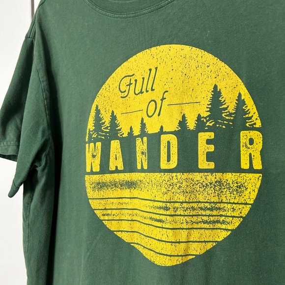 Mighty Fine Full of Wander Green Crew Neck T-Shirt Women's Size 2XL 1575 - Picture 3 of 5